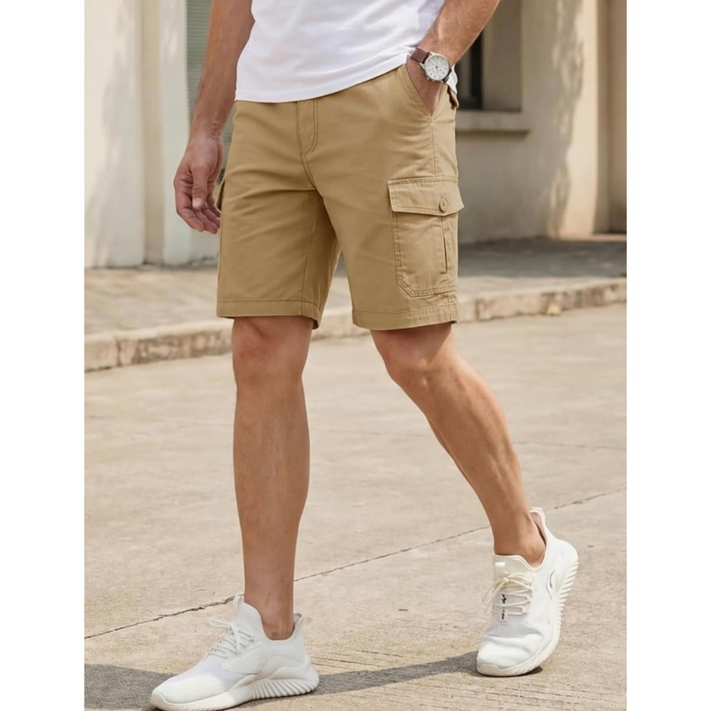 Columbia Mens Omni-Shade Cargo Shorts Tan Khaki Hiking Sun Protection 32W 12L